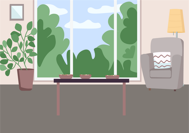 Spacious living room  Illustration