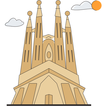 Spain - Sagrada Familia  Illustration