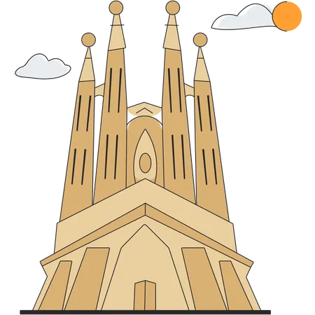 Spain - Sagrada Familia  Illustration
