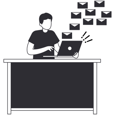 Spam Emails  Illustration