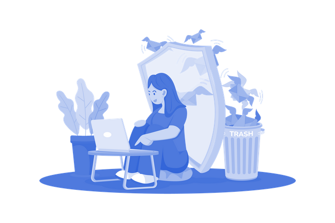 Spam filters protect users from unwanted emails  Illustration
