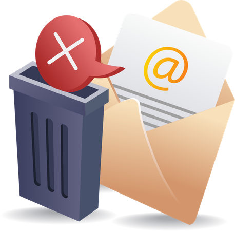 Dados de e-mail de lixo eletrônico de spam  Ilustração