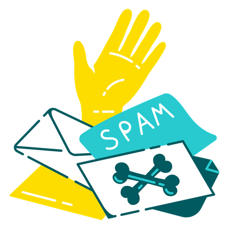 Correspondência de spam  Ilustração
