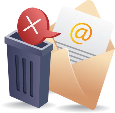Spam trash email data  Illustration