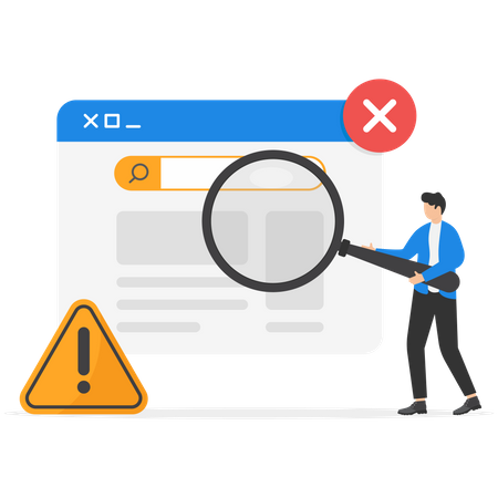 Spam website address alert  Illustration