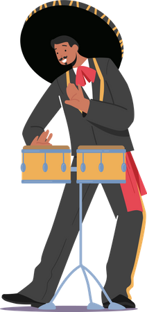 Spanischer Mariachi-Spieler  Illustration