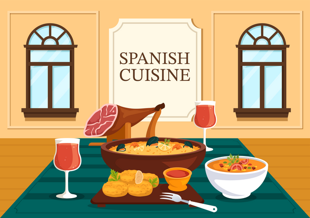 Spanish Cuisine  Illustration