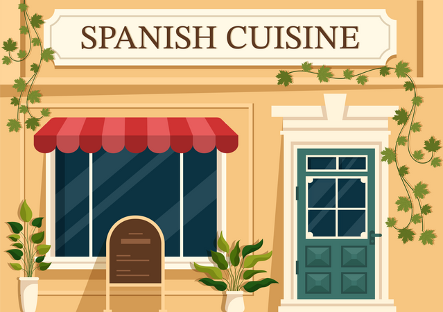 Spanish cuisine restaurant  Illustration