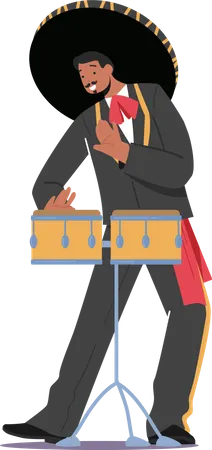 Spanish Mariachi Player  Illustration