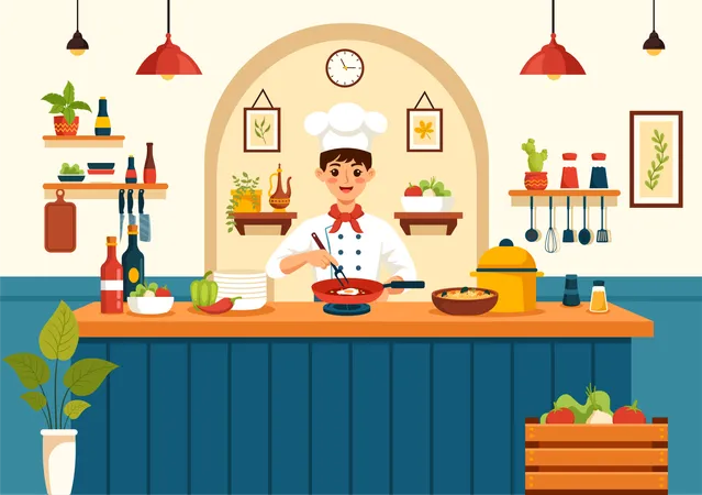 Spanish Restaurant Vector Illustration With Various Of Food Menu Traditional Dish Typical Recipe And Cuisine In Flat Cartoon Background Design Illustration