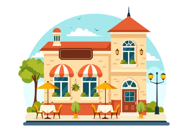 Spanish Restaurant  Illustration