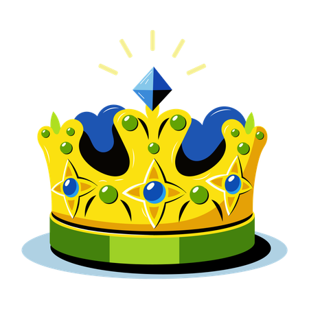 Sparkling jewel crown  Illustration