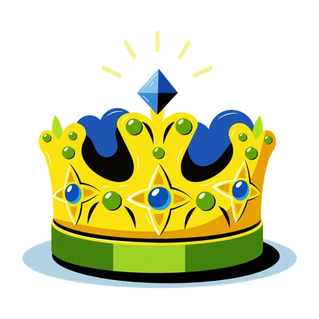 Sparkling jewel crown  Illustration