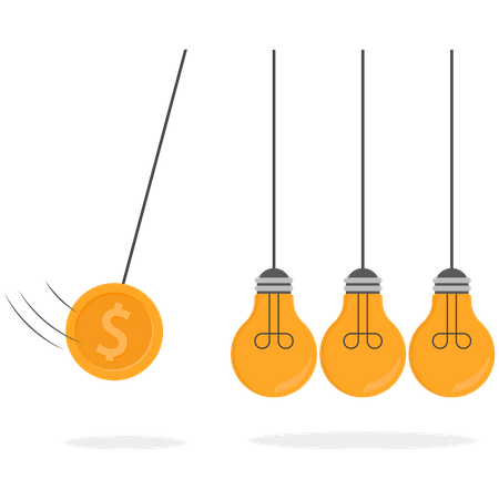 Sparks of positive financial meaning  Illustration