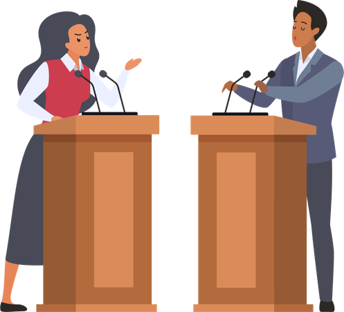 Speakers debate  Illustration