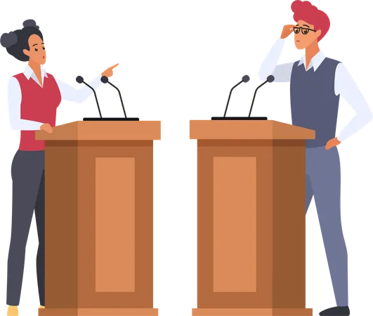 Speakers debate  Illustration