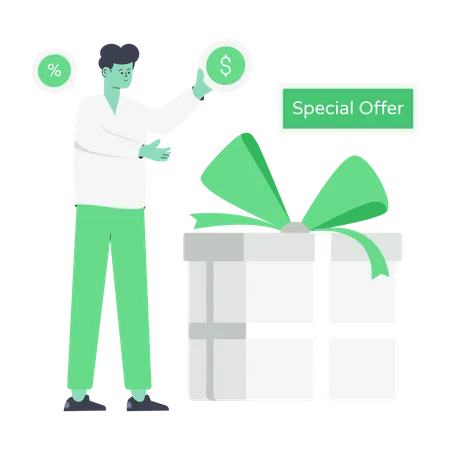 Check Out Flat Illustration Of Special Offer Illustration