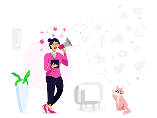 Spécialiste du marketing des médias sociaux  Illustration