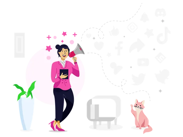 Spécialiste du marketing des médias sociaux  Illustration