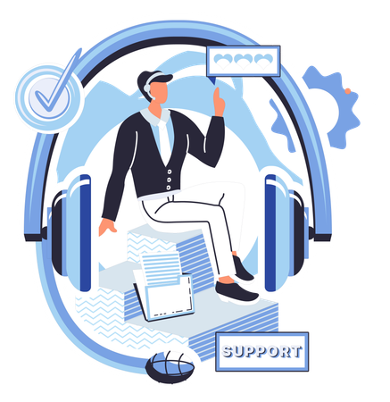 Spécialiste du support client  Illustration