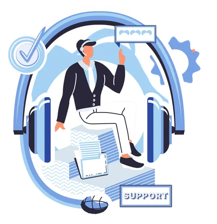 Spécialiste du support client  Illustration