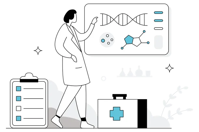 Spécialiste en génétique  Illustration
