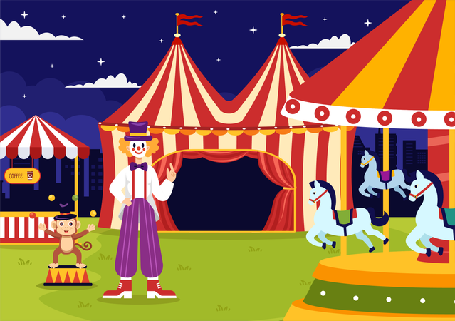 Spectacular Circus  Illustration