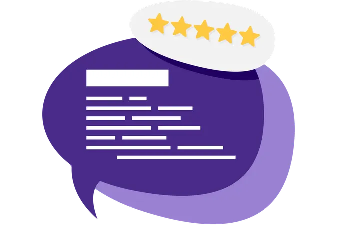 Speech bubble with rating  Illustration