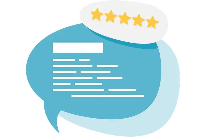 Speech bubble with rating  Illustration