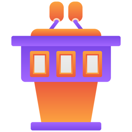 Speech Podium  Illustration