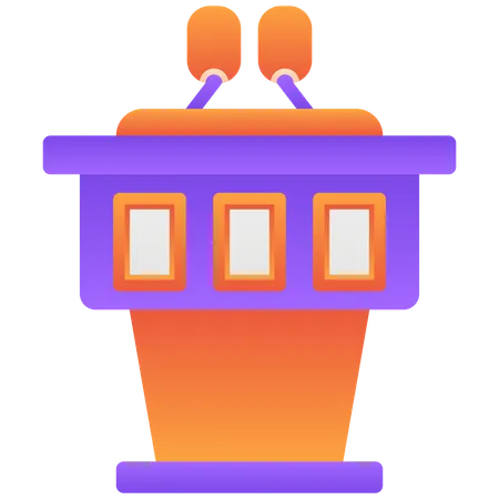 Speech Podium  Illustration