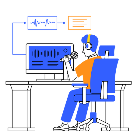 Speech Recognition  Illustration