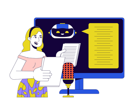 Speech recognition in AI  Illustration