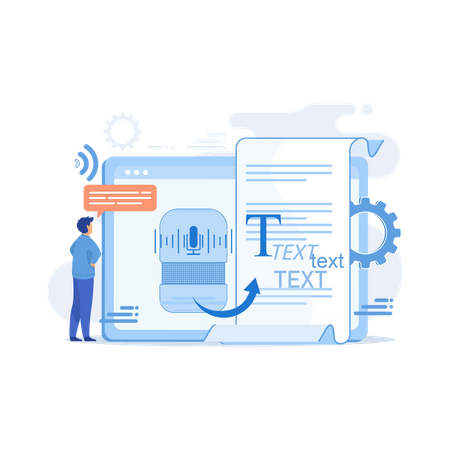 Speech-to-text app  Illustration