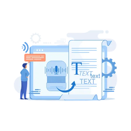 Speech-to-text app Illustration