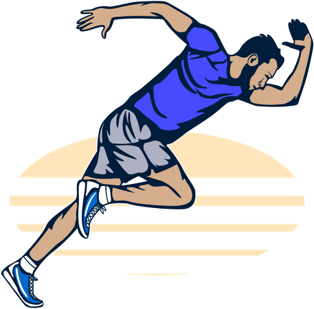 Speed Runner Legendary Marathon Club Athletic  Illustration