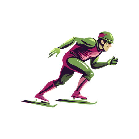 Speed Skating  Illustration