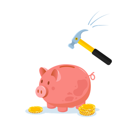 Spending money  Illustration