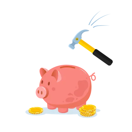 Spending money  Illustration