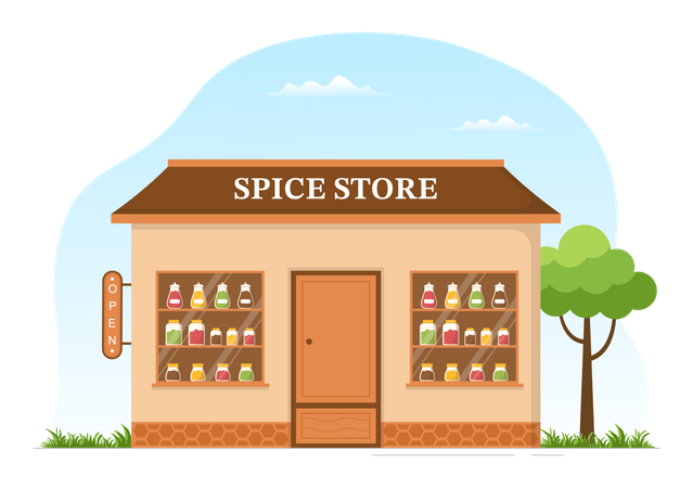 Spice Shop Illustration