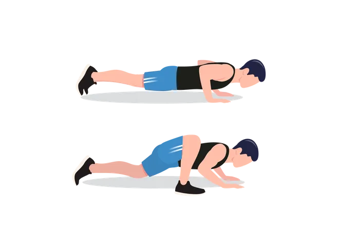 Bring Knee To Elbow On Each Side Illustration