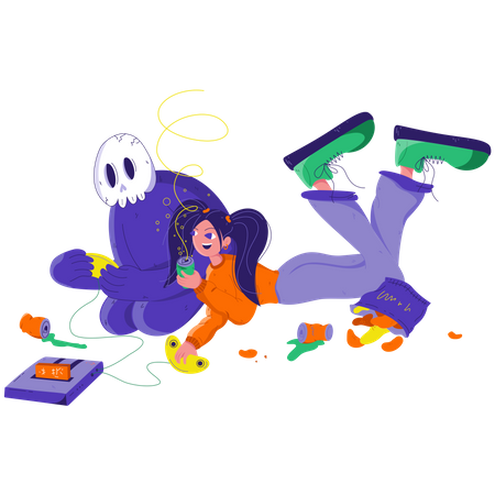 Spiel mit Fremden  Illustration