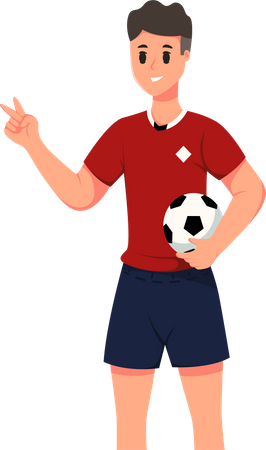 Fußballspieler mit Ball  Illustration