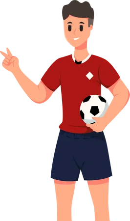 Fußballspieler mit Ball  Illustration