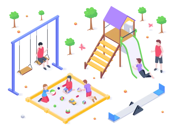 Spielplatz  Illustration