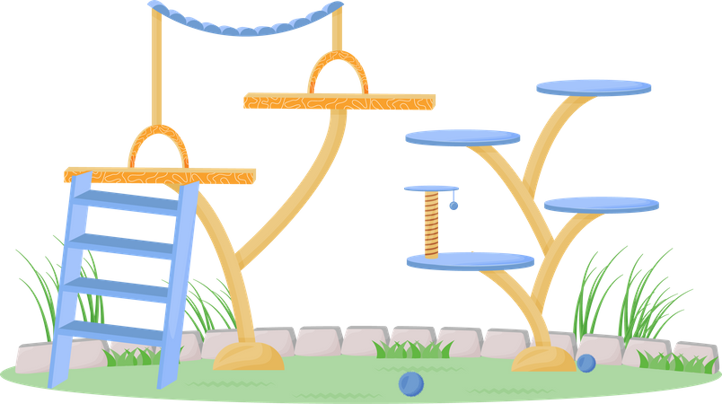 Spielplatz für Haustiere  Illustration