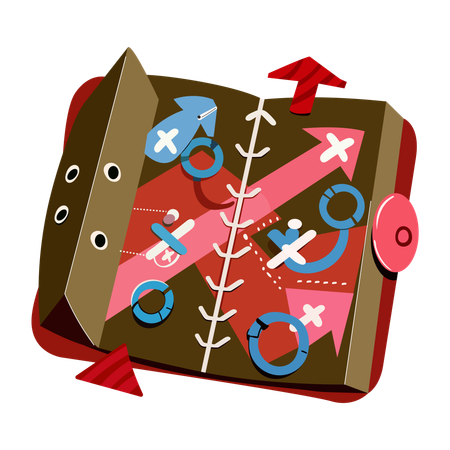 Spielstrategie Playbook  Illustration