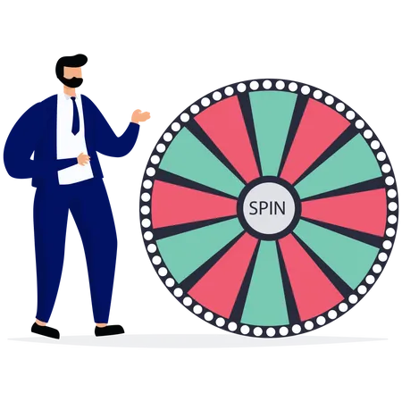 Spinning Fortune Wheel  Illustration