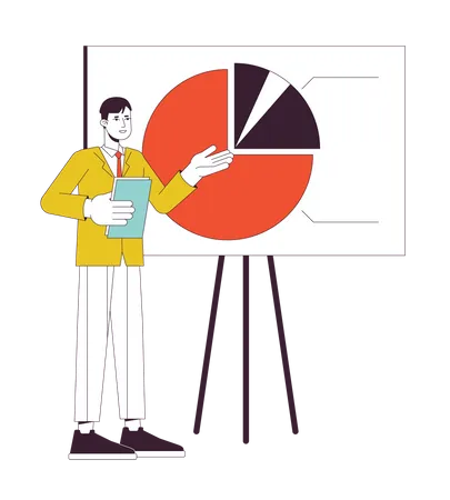 Spokesperson giving presentation  Illustration