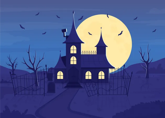 Spooky castle  Illustration